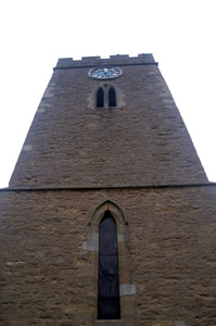 The church tower from the west February 2011